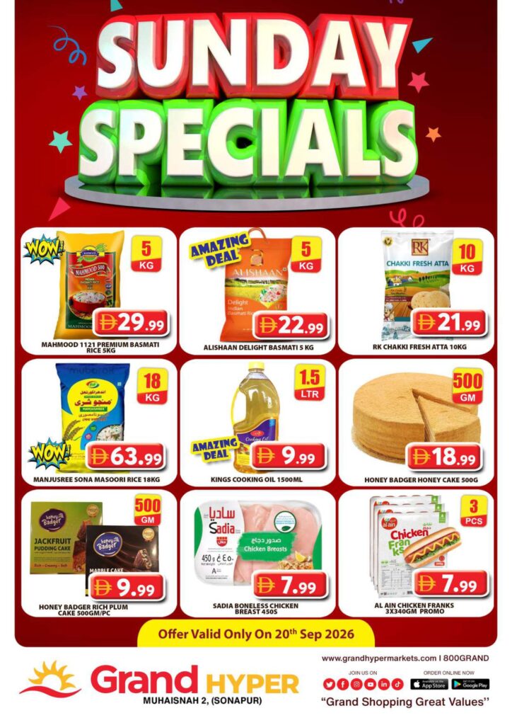 Grand Hyper offers in Dubai, 20 September 2026