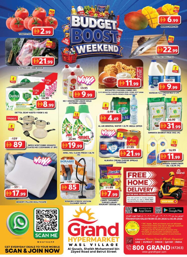 Grand Hyper offers in Dubai, 3–6 September 2026