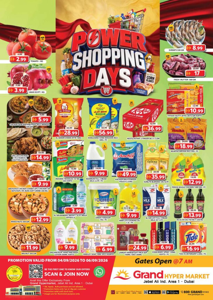 Grand Hyper offers in Dubai, 4–6 September 2026