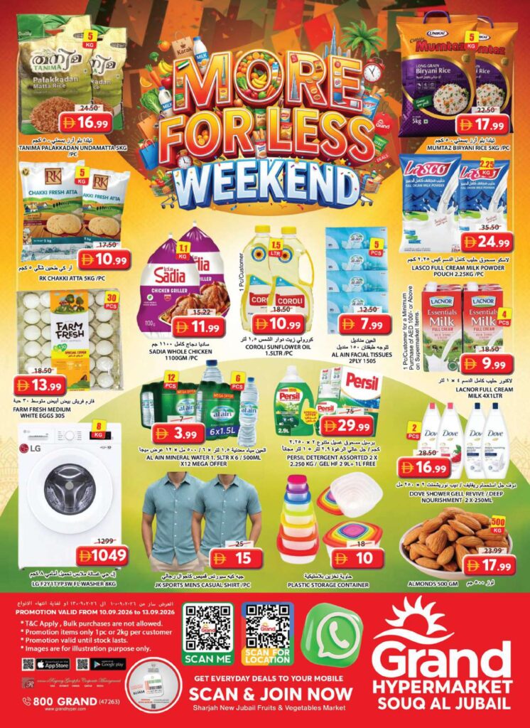 Grand Hyper offers in Sharjah, 10–13 September 2026