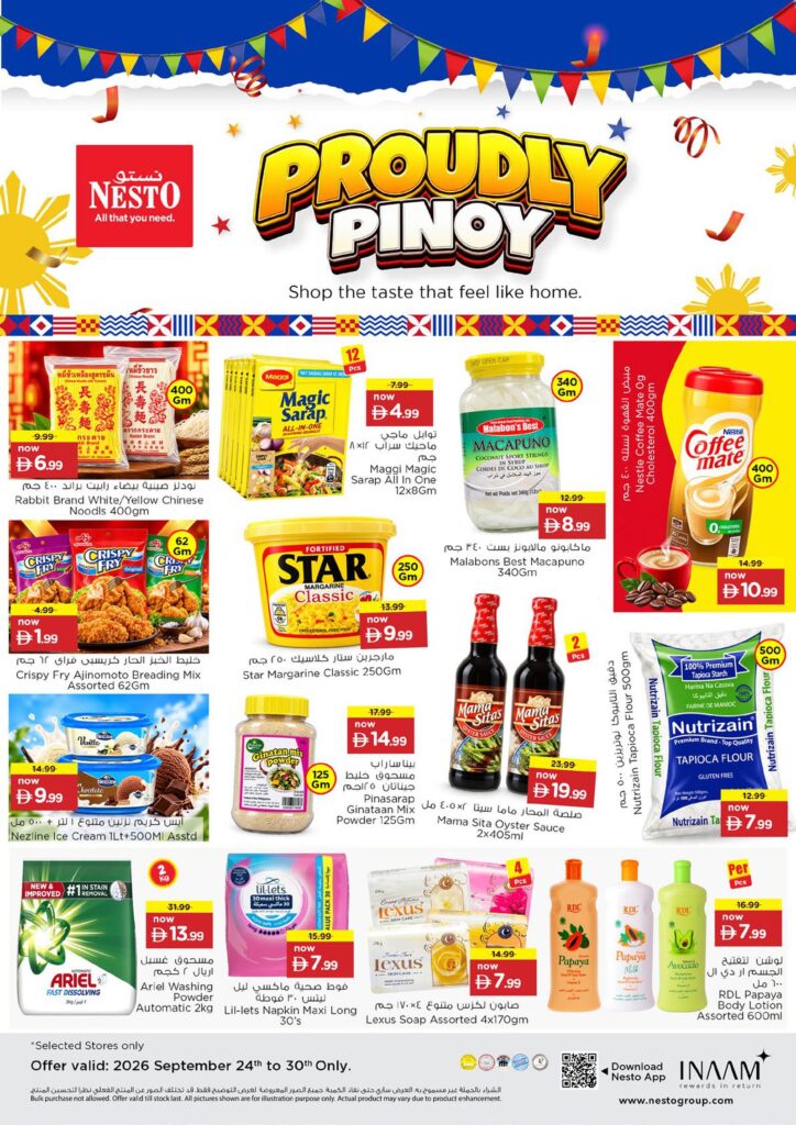 Nesto offers in Sharjah, 24–30 September 2026