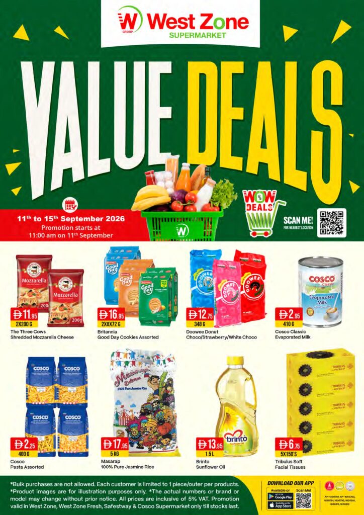 West Zone offers 11–15 September 2026