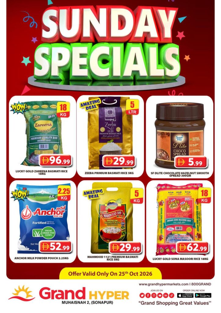 Grand Hyper offers in Dubai, 25–26 October 2026