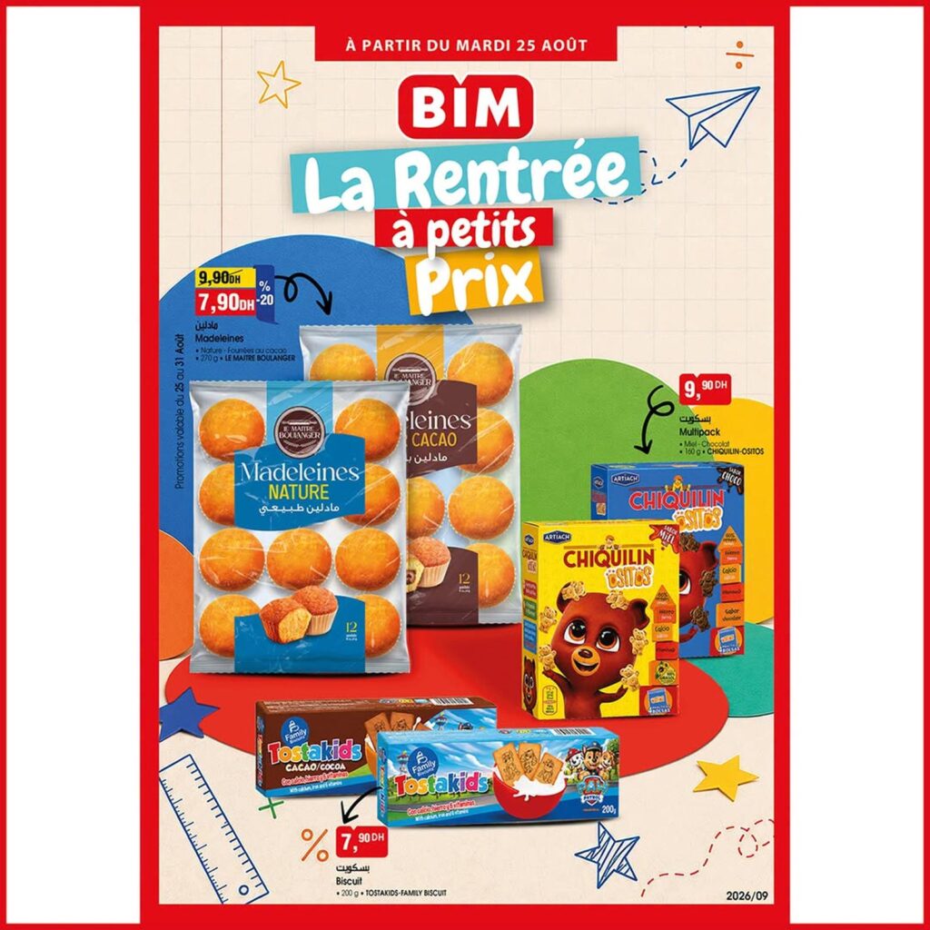 Offres Bim du 25 au 30 août 2026