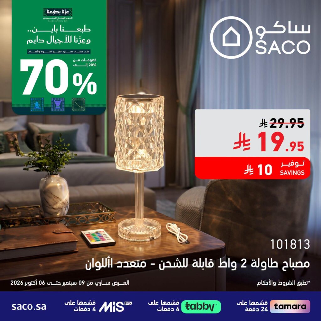 عروض ساكو 2-6 أكتوبر 2026 - عروض ساكو للاجهزه الكهربائية
