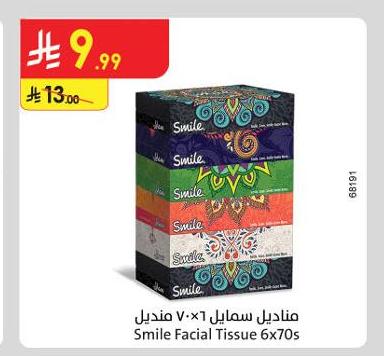 مناديل سمايل ٦×٧ منديل