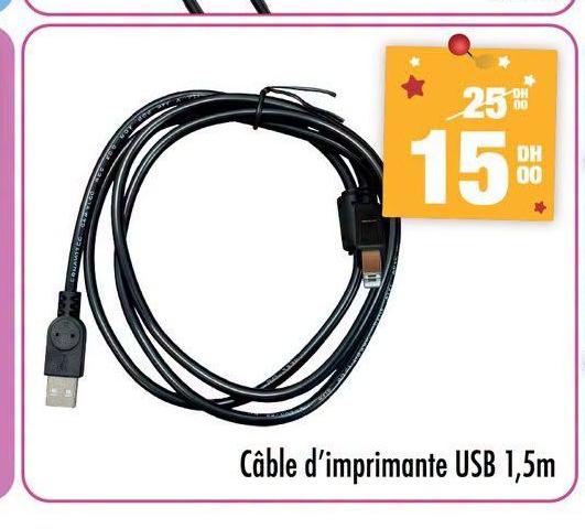Câble d'imprimante USB 1,5m