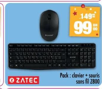 Pack : clavier + souris sans fil Z800