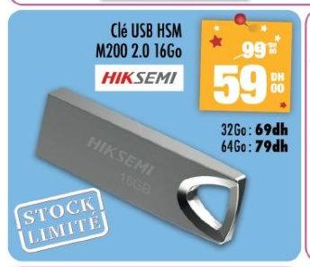 Clé USB HSM M200 2.0 16Go
