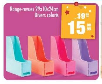 Range-revues 29x10x24cm Divers coloris