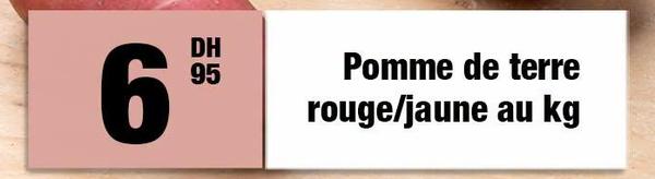 Pomme de terre rouge/jaune au kg