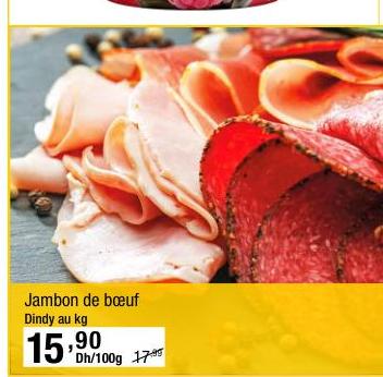 Jambon de bœuf Dindy au kg